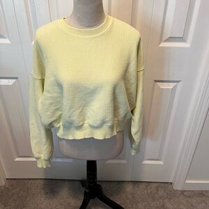 Aerie size XXS Yellow Cropped Sweater